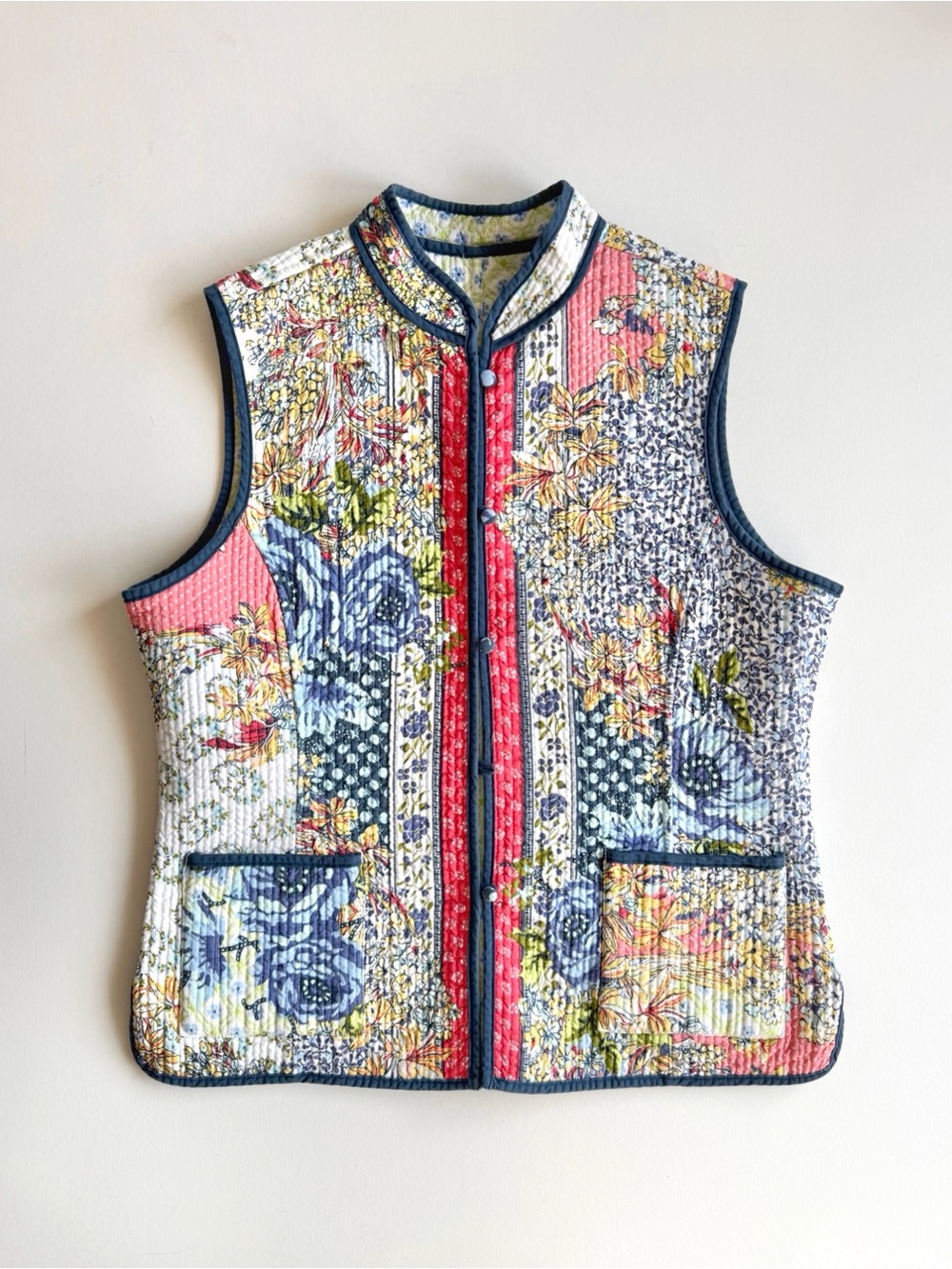 Tabi Quilted Floral Reversible Vest
